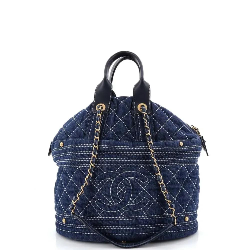 Chanel Denim Trip Tote Quilted #255041C38B - Picture 3 of 7